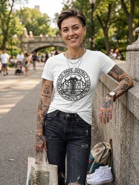 Vintage Chicago Park District Graphic Tee White Size S